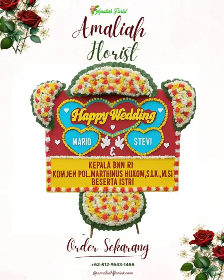 Papan Bunga Pernikahan Karang Kedawung